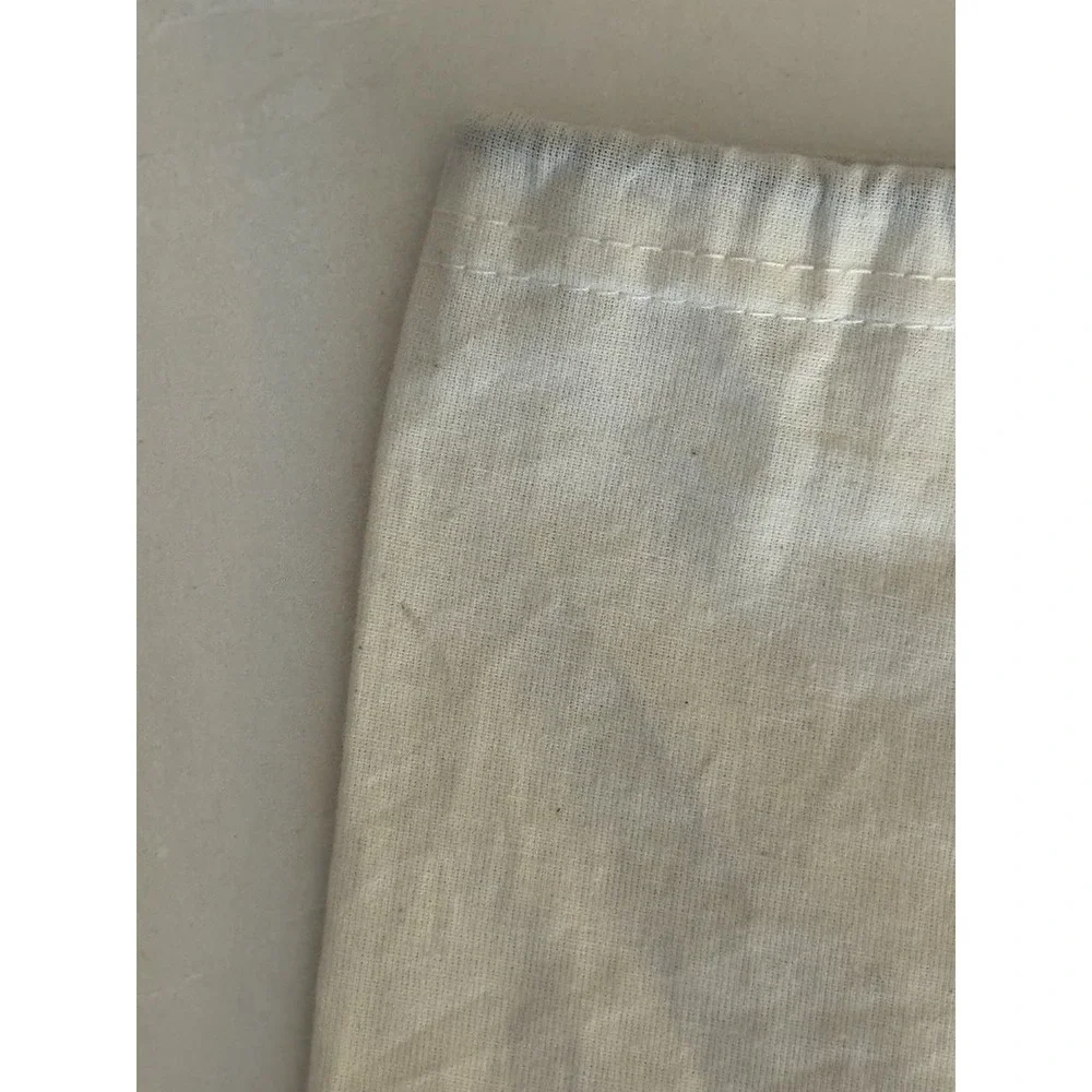 Aurelien 8.5 x 14.5 Beige Black Cinch Top Luxury Travel Storage Dust Bag